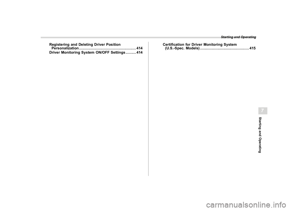 SUBARU OUTBACK 2021  Owners Manual �������
