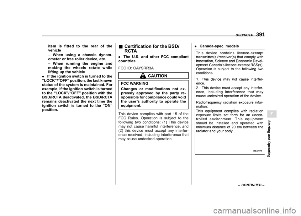 SUBARU OUTBACK 2021  Owners Manual �������
