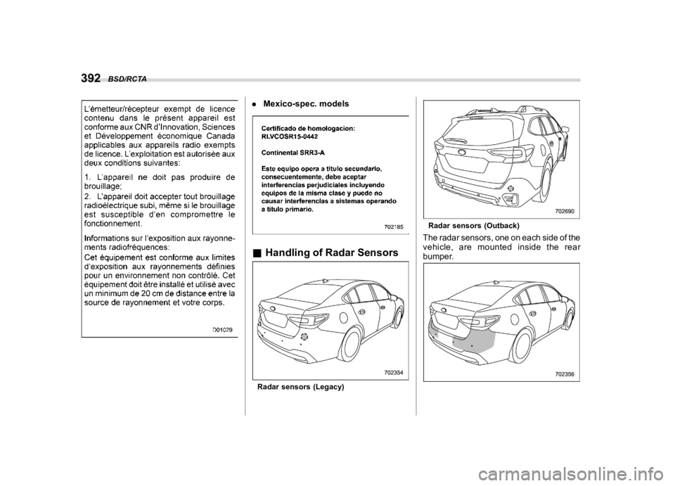 SUBARU OUTBACK 2021  Owners Manual �������
