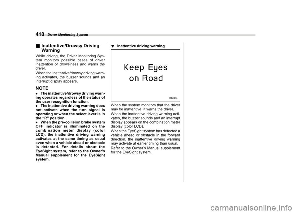 SUBARU OUTBACK 2021  Owners Manual �������
