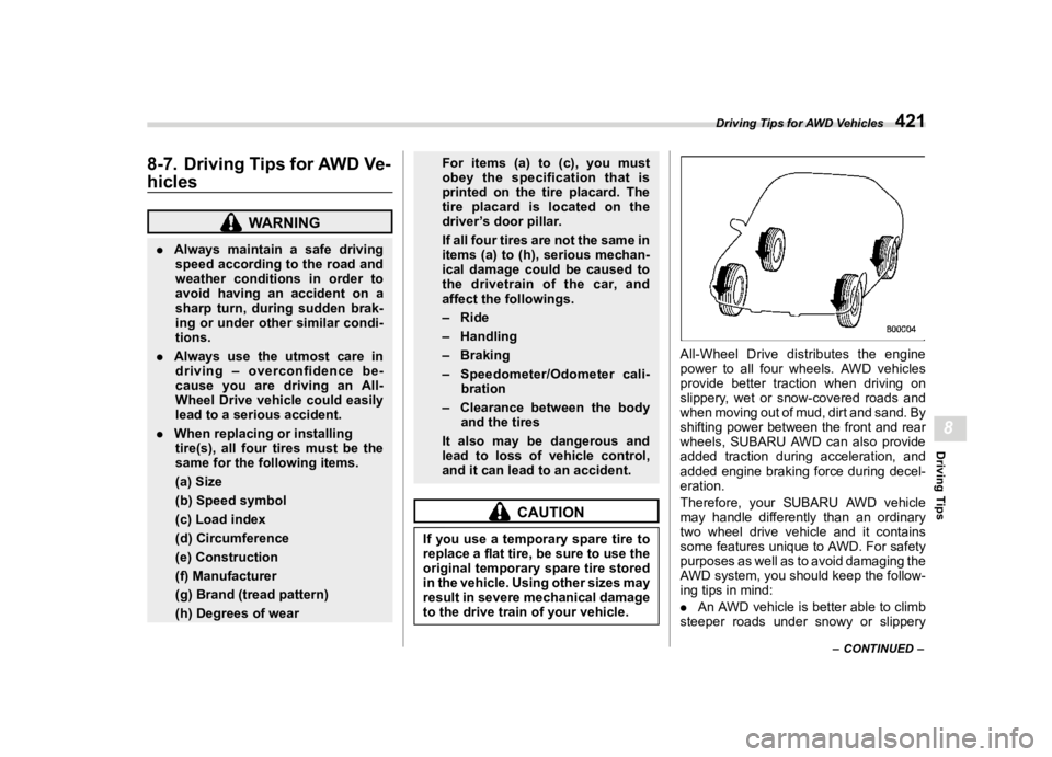 SUBARU OUTBACK 2021  Owners Manual �������
