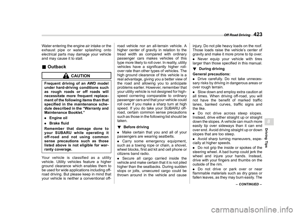 SUBARU OUTBACK 2021  Owners Manual �������
