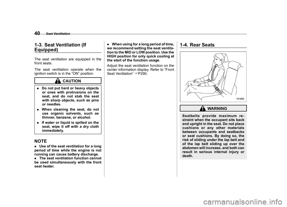 SUBARU OUTBACK 2021 Service Manual ������
