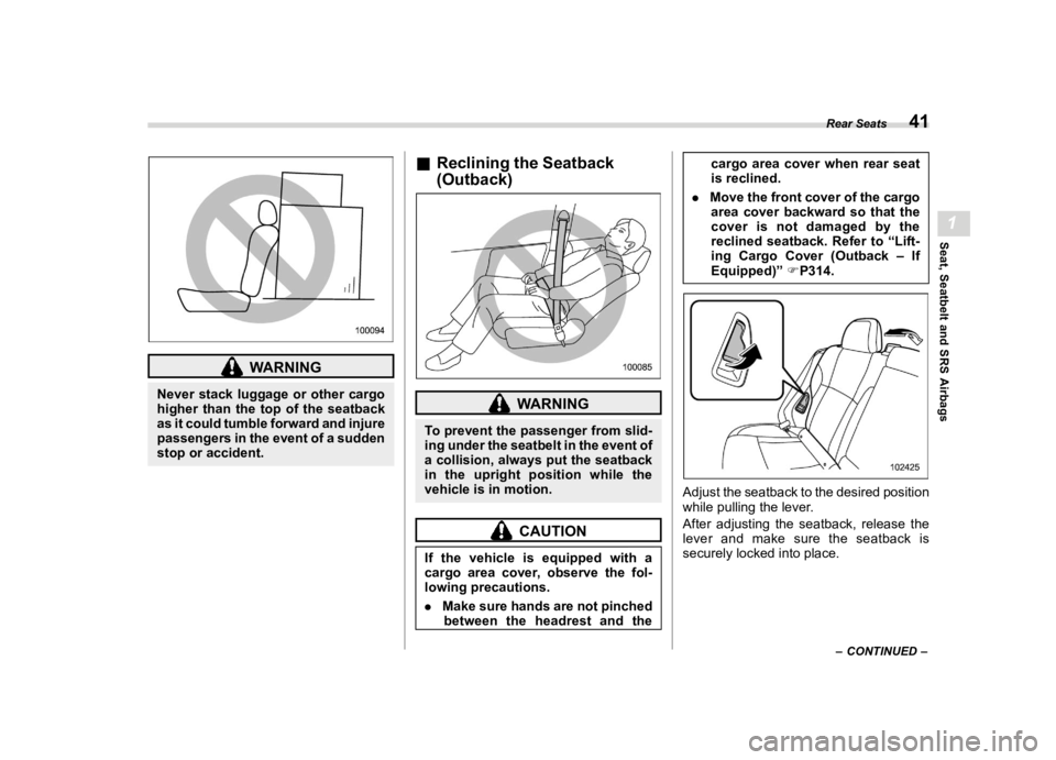 SUBARU OUTBACK 2021 Service Manual ������
