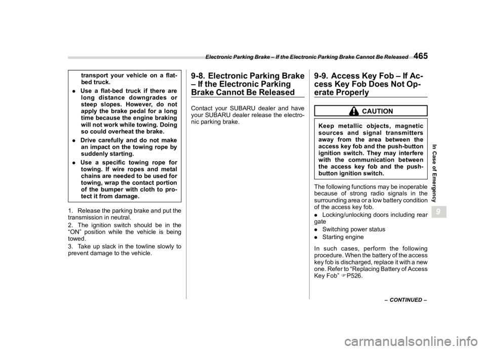 SUBARU OUTBACK 2021  Owners Manual �������

