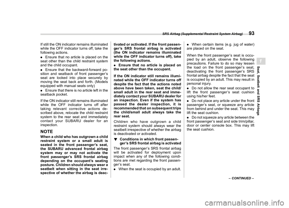 SUBARU OUTBACK 2021  Owners Manual ������
