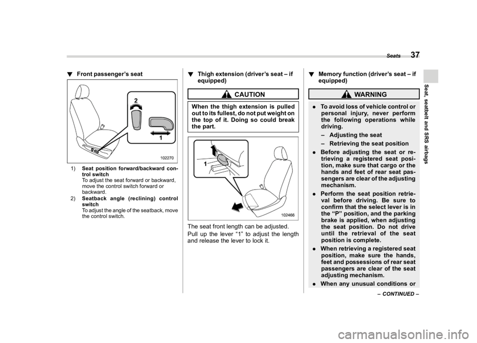 SUBARU ASCENT 2021 Service Manual ������
