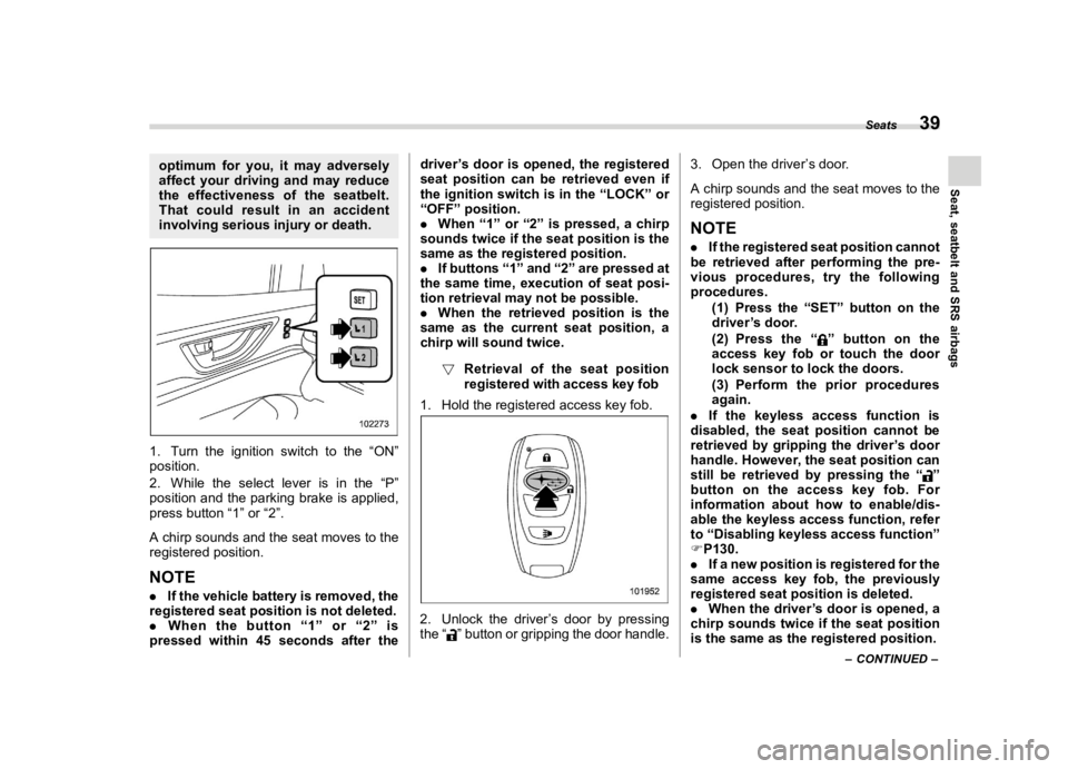 SUBARU ASCENT 2021 Service Manual ������
