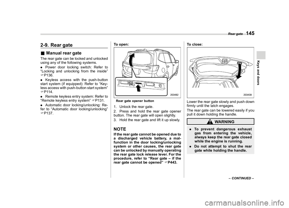 SUBARU FORESTER 2021  Owners Manual �������
