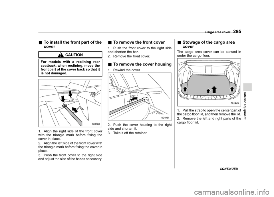 SUBARU FORESTER 2021  Owners Manual �������
