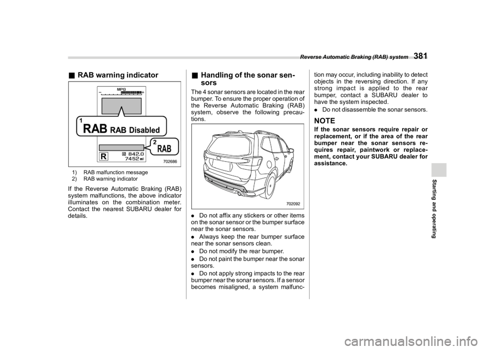 SUBARU FORESTER 2021  Owners Manual �������

