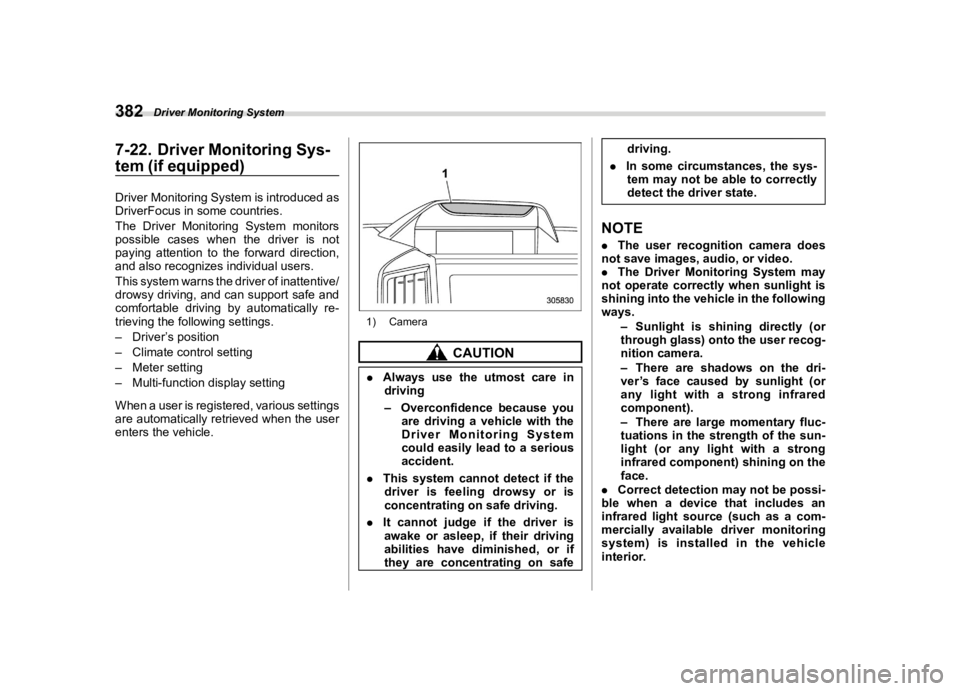 SUBARU FORESTER 2021  Owners Manual �������
