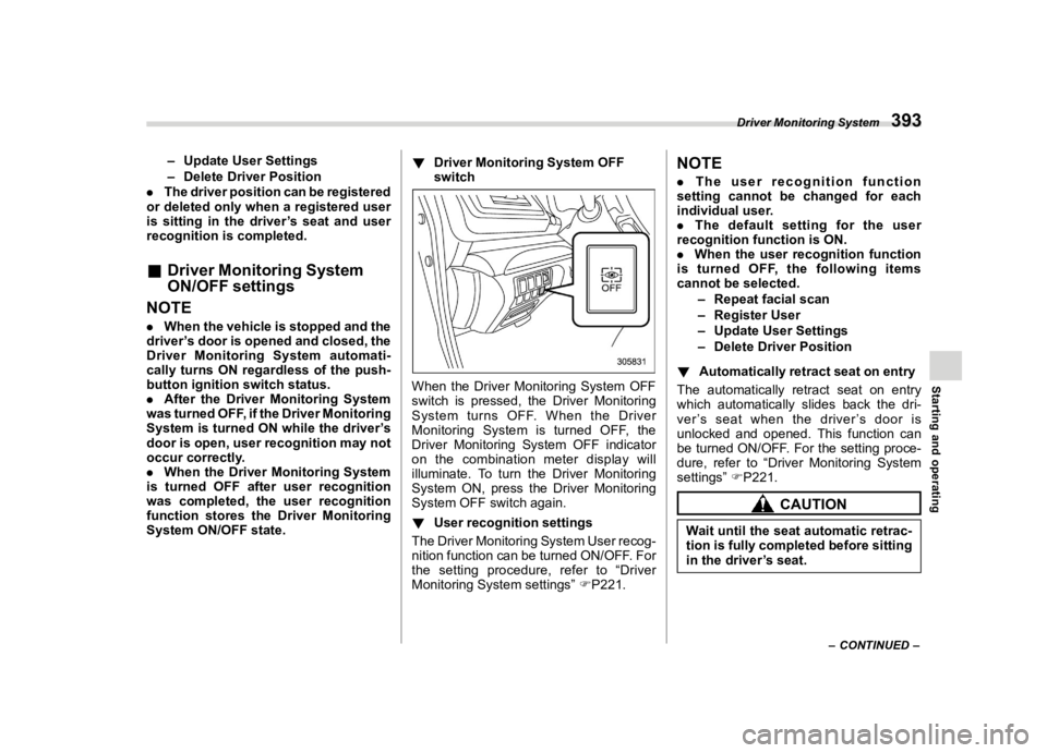 SUBARU FORESTER 2021  Owners Manual �������
