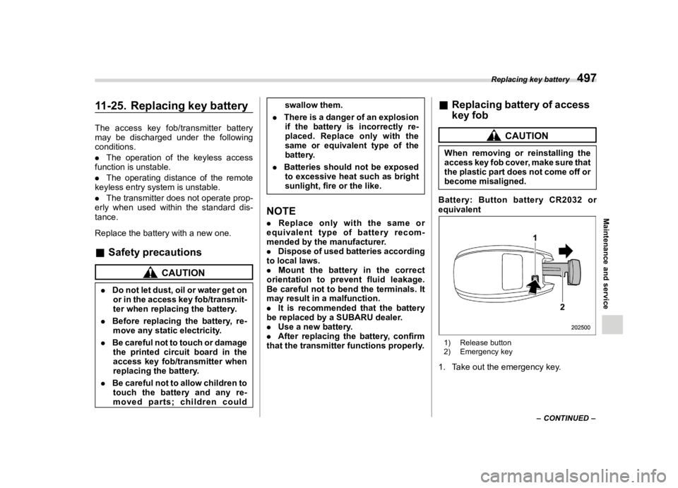 SUBARU FORESTER 2021  Owners Manual �������
