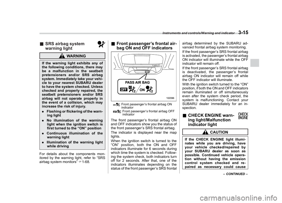 SUBARU CROSSTREK 2021  Owners Manual �������
