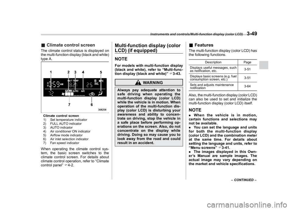 SUBARU CROSSTREK 2021  Owners Manual �������
