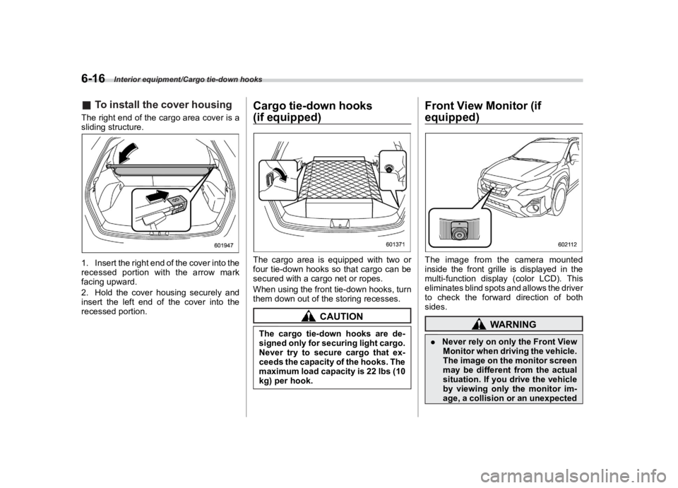 SUBARU CROSSTREK 2021  Owners Manual �������
