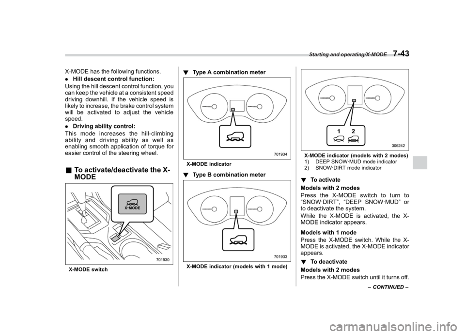 SUBARU CROSSTREK 2021  Owners Manual �������
