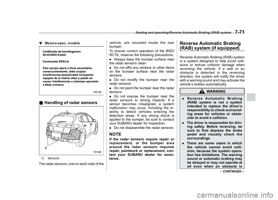 SUBARU CROSSTREK 2021  Owners Manual �������
