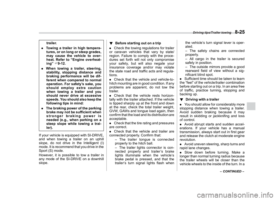 SUBARU CROSSTREK 2021  Owners Manual �������
