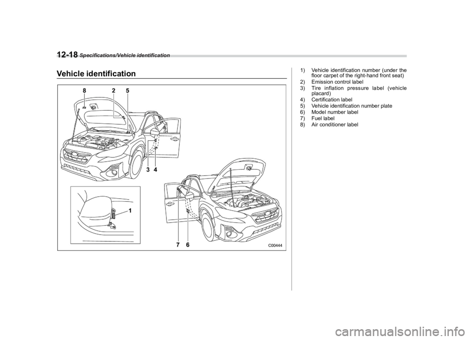 SUBARU CROSSTREK 2021  Owners Manual �������
