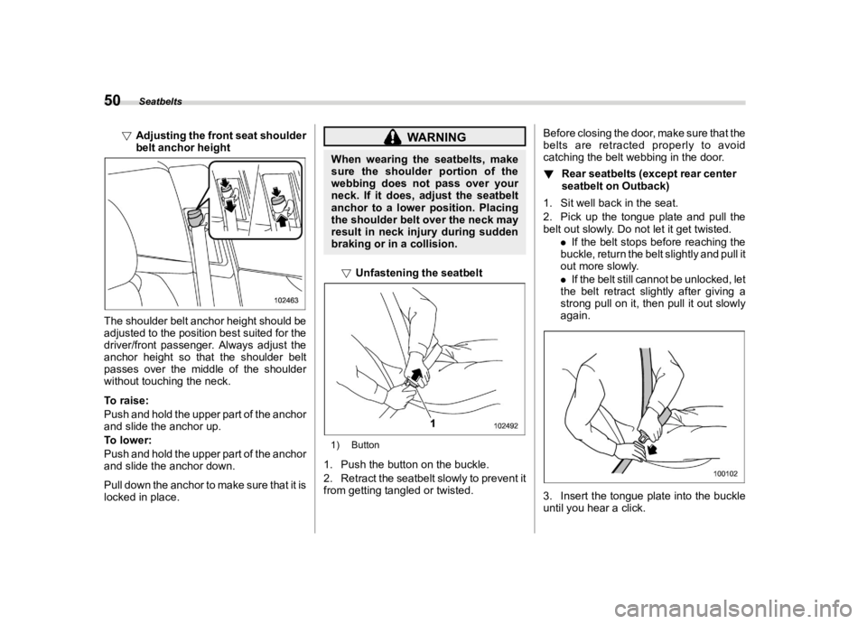 SUBARU LEGACY 2021 Workshop Manual ������
