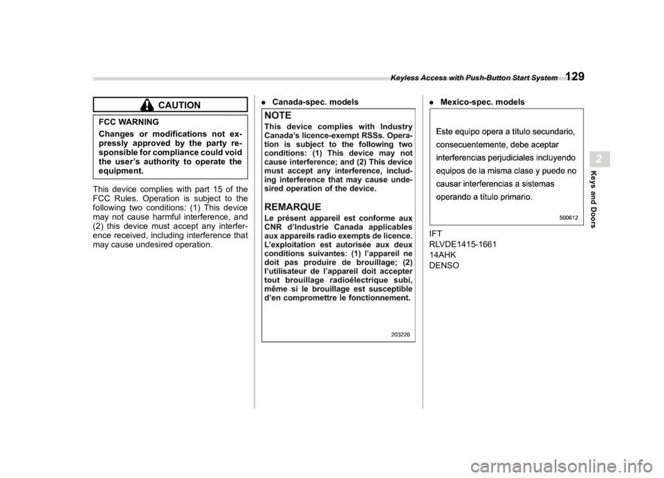 SUBARU LEGACY 2020  Owners Manual �������
