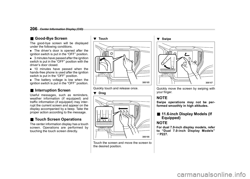 SUBARU OUTBACK 2020  Owners Manual �������
