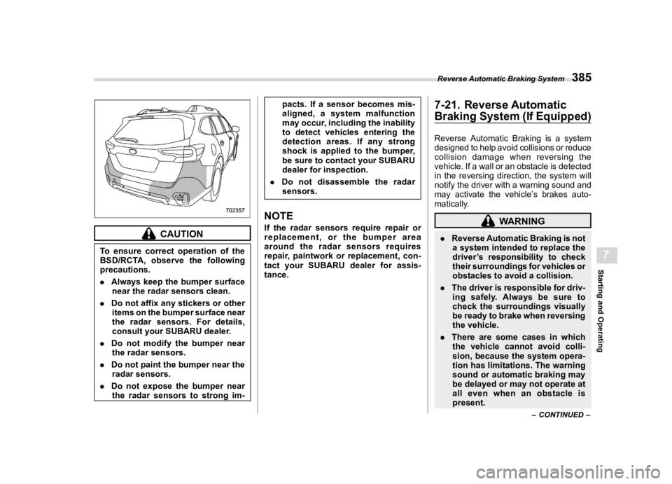 SUBARU LEGACY 2020  Owners Manual �������
