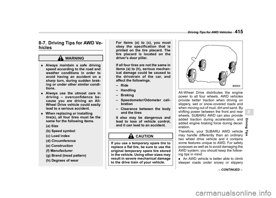 SUBARU OUTBACK 2020  Owners Manual �������
