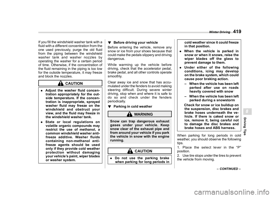 SUBARU OUTBACK 2020  Owners Manual �������
