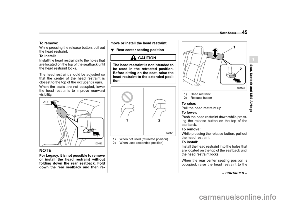SUBARU LEGACY 2020 Workshop Manual ������
