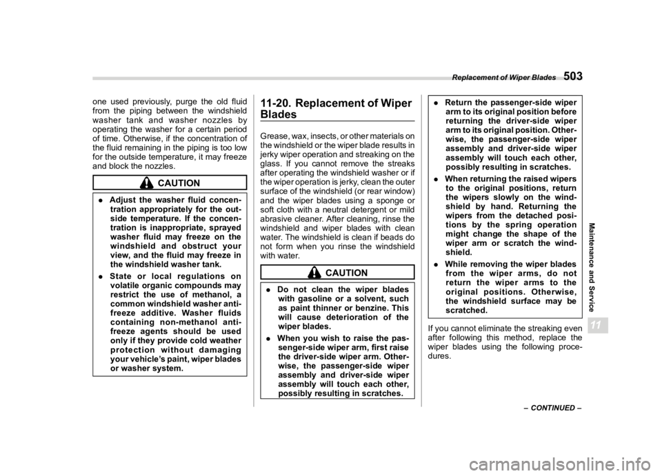 SUBARU OUTBACK 2020  Owners Manual �������

