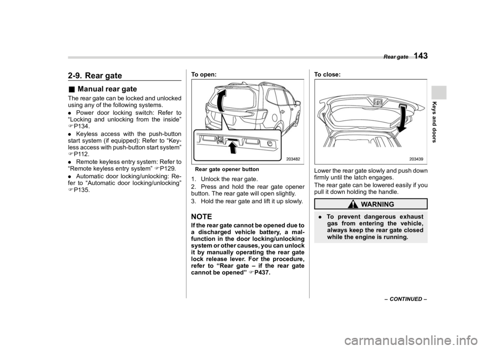 SUBARU FORESTER 2020  Owners Manual �������
