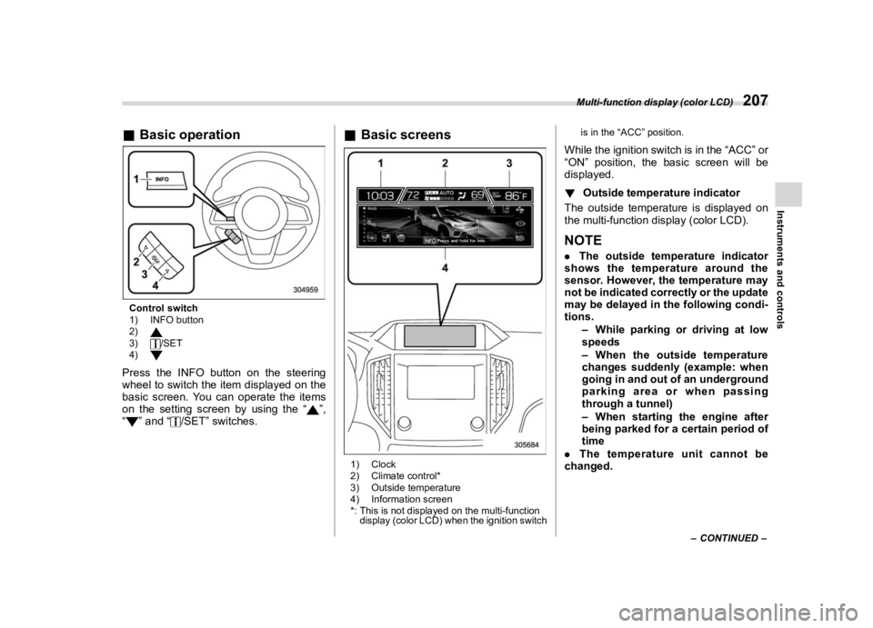 SUBARU FORESTER 2020  Owners Manual �������
