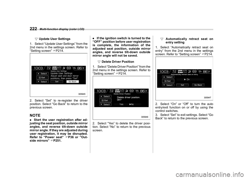 SUBARU FORESTER 2020  Owners Manual �������
