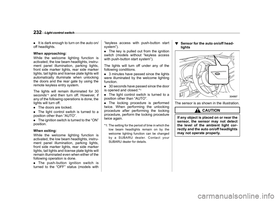SUBARU FORESTER 2020  Owners Manual �������
