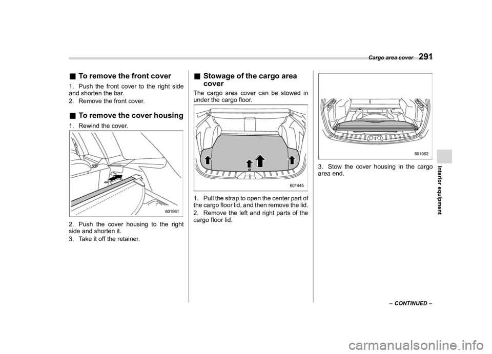 SUBARU FORESTER 2020  Owners Manual �������
