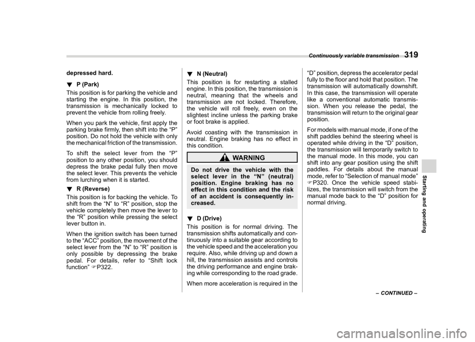 SUBARU FORESTER 2020  Owners Manual �������
