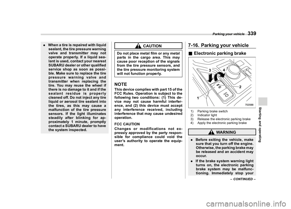 SUBARU FORESTER 2020  Owners Manual �������
