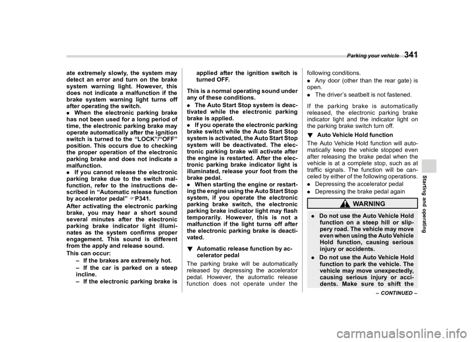 SUBARU FORESTER 2020  Owners Manual �������
