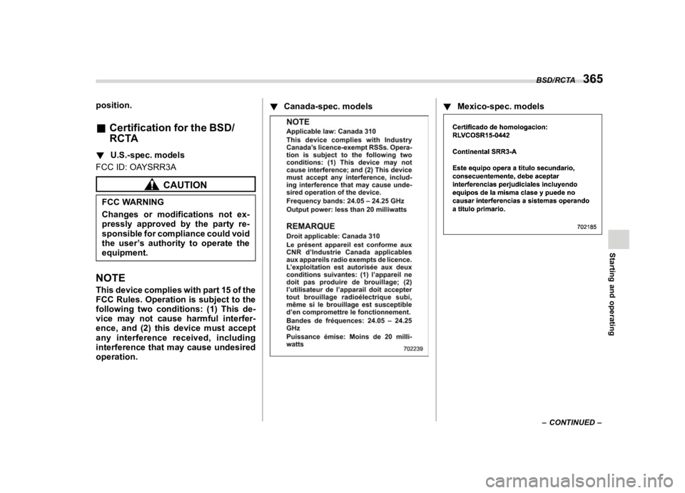 SUBARU FORESTER 2020  Owners Manual �������
