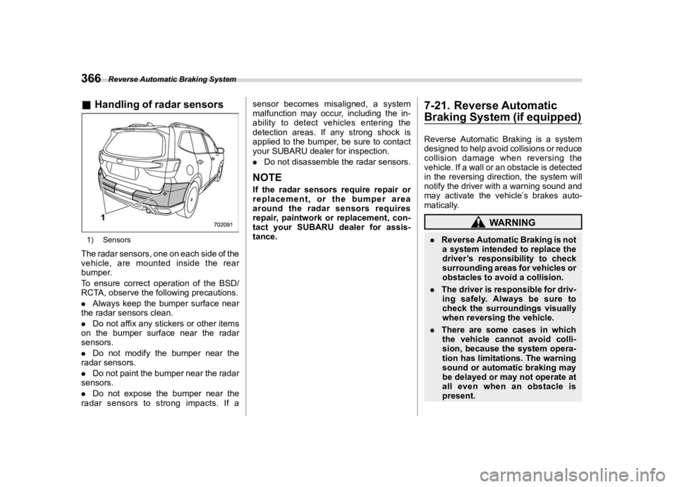 SUBARU FORESTER 2020  Owners Manual �������
