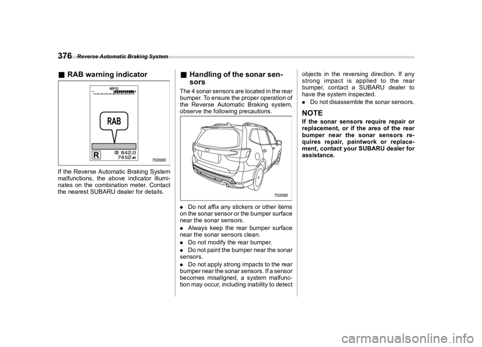 SUBARU FORESTER 2020  Owners Manual �������
