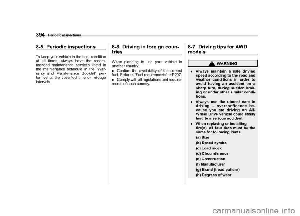 SUBARU FORESTER 2020  Owners Manual �������
