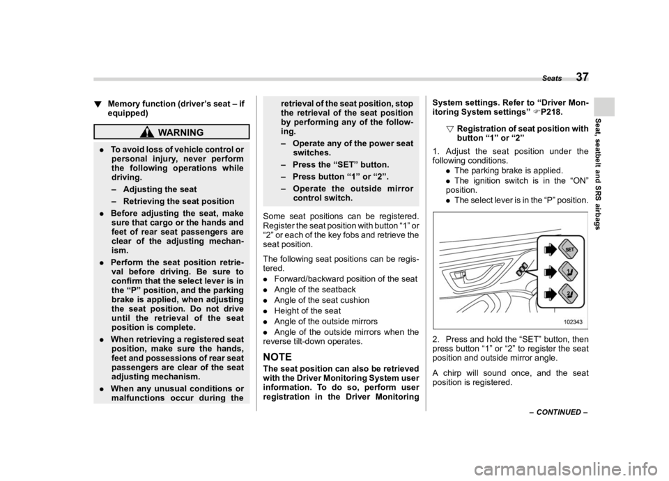 SUBARU FORESTER 2020 Service Manual ������
