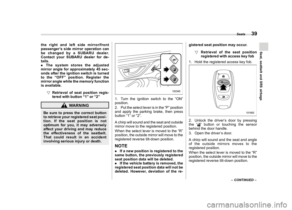 SUBARU FORESTER 2020 Service Manual ������
