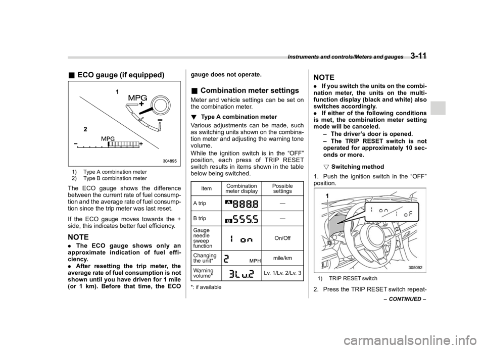 SUBARU IMPREZA 2020  Owners Manual �������
