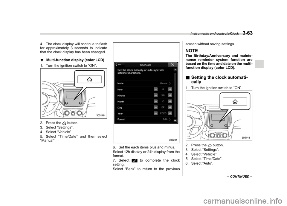 SUBARU IMPREZA 2020  Owners Manual �������
