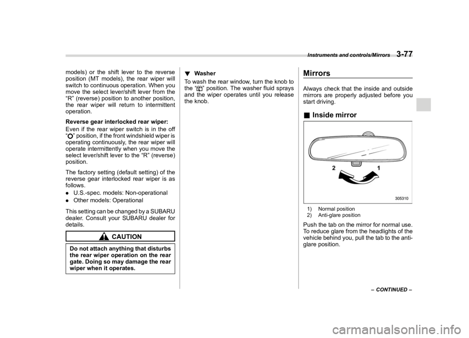 SUBARU IMPREZA 2020  Owners Manual �������
